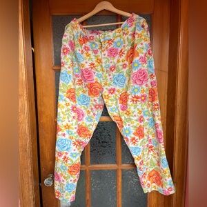 Floral Big Bud Press trousers